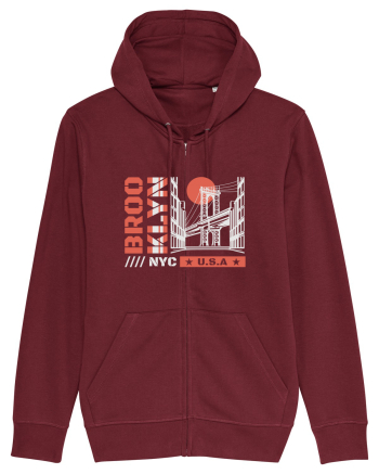 New York City Brooklyn Burgundy