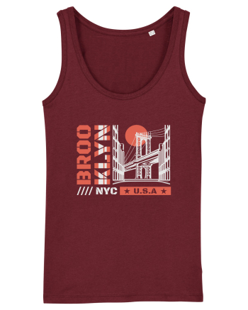 New York City Brooklyn Burgundy