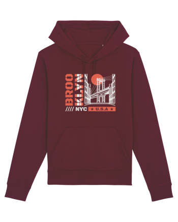 New York City Brooklyn Burgundy