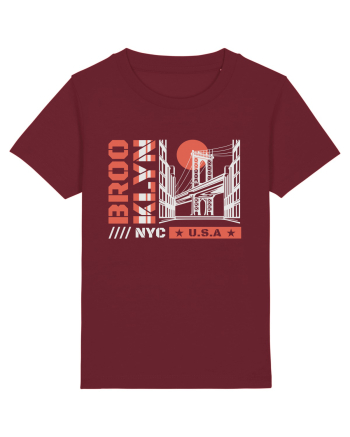 New York City Brooklyn Burgundy