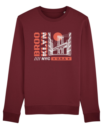 New York City Brooklyn Burgundy