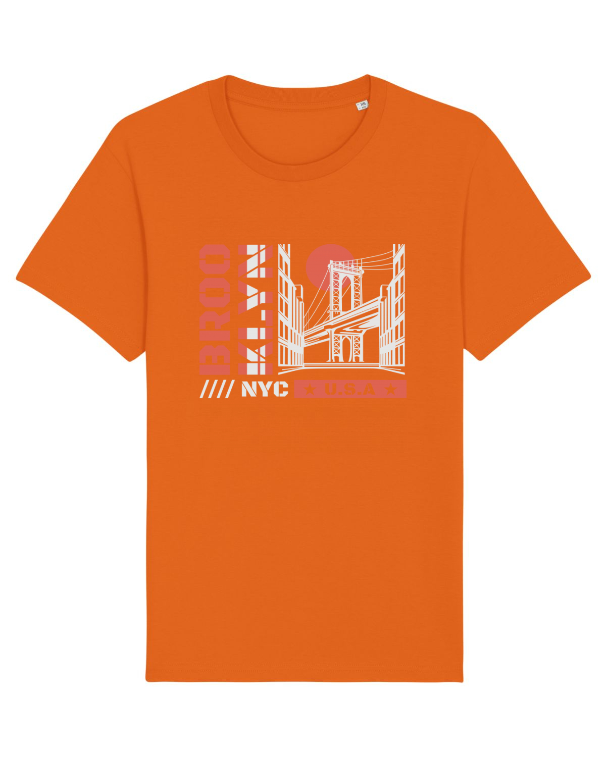 Tricou mânecă scurtă Unisex Rocker Bright Orange
