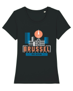 Brussel Tricou mânecă scurtă guler larg fitted Damă Expresser