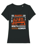 Busan Tricou mânecă scurtă guler larg fitted Damă Expresser