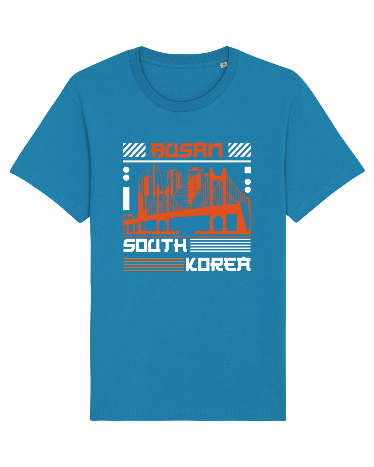 Tricou mânecă scurtă Unisex Rocker Azur