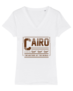 Cairo Tricou mânecă scurtă guler V Damă Evoker