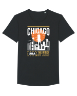 Chicago Tricou mânecă scurtă guler larg Bărbat Skater