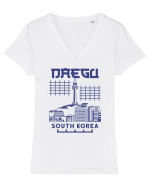 Daegu Tricou mânecă scurtă guler V Damă Evoker