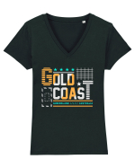 Gold Coast Tricou mânecă scurtă guler V Damă Evoker