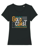 Gold Coast Tricou mânecă scurtă guler larg fitted Damă Expresser