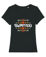 Gwangju Tricou mânecă scurtă guler larg fitted Damă Expresser