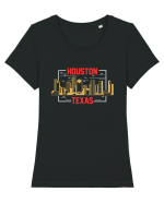 Houston Tricou mânecă scurtă guler larg fitted Damă Expresser
