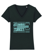 Istanbul Tricou mânecă scurtă guler V Damă Evoker