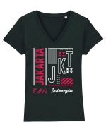 Jakarta Tricou mânecă scurtă guler V Damă Evoker