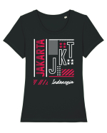 Jakarta Tricou mânecă scurtă guler larg fitted Damă Expresser