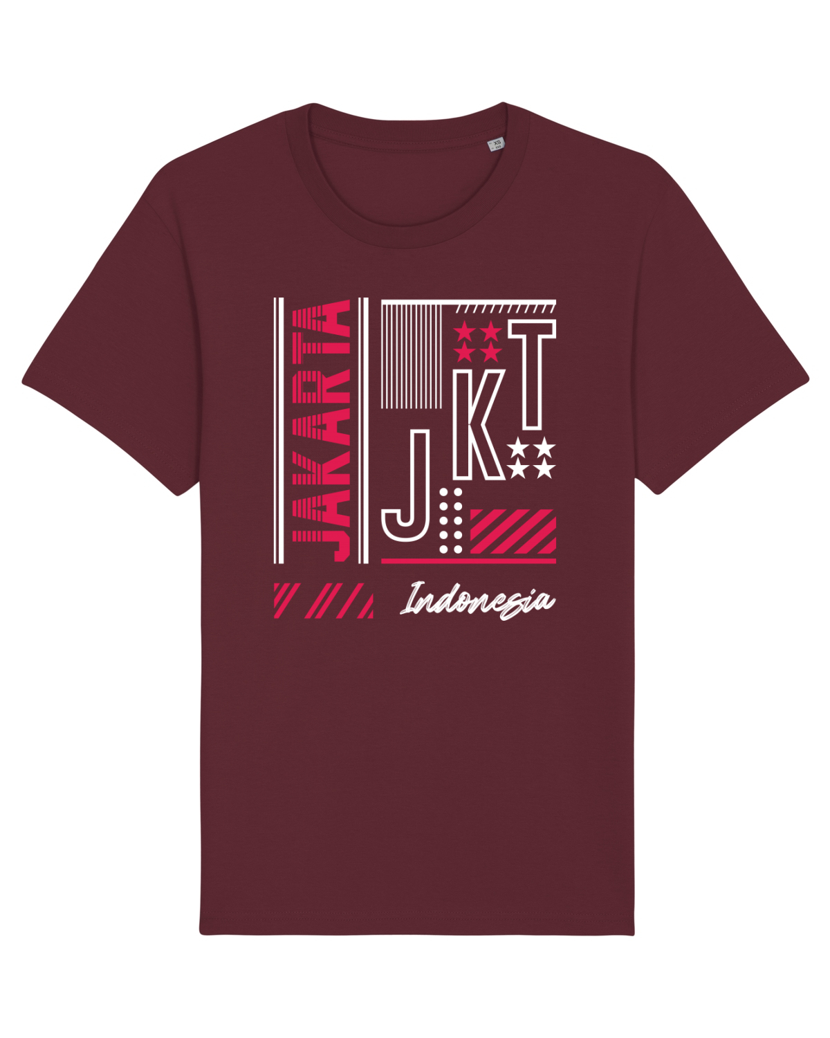 Tricou mânecă scurtă Unisex Rocker Burgundy