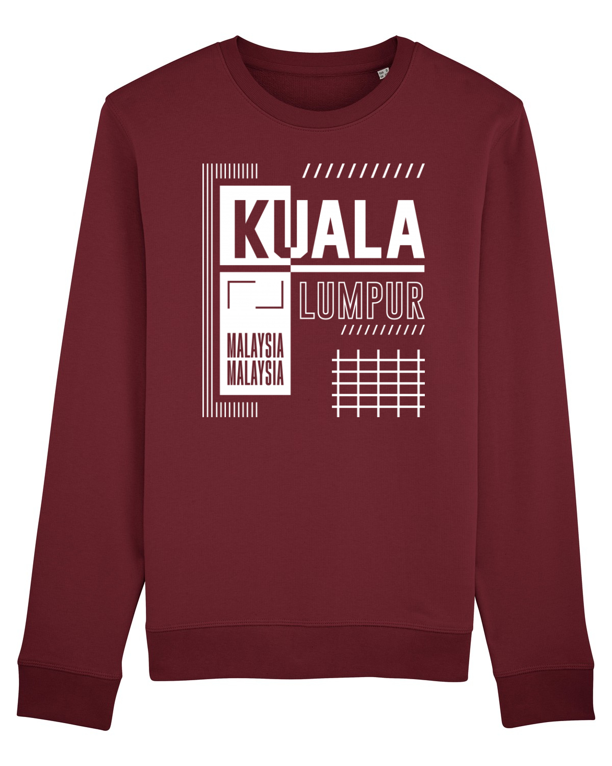 Bluză mânecă lungă Unisex Rise Burgundy