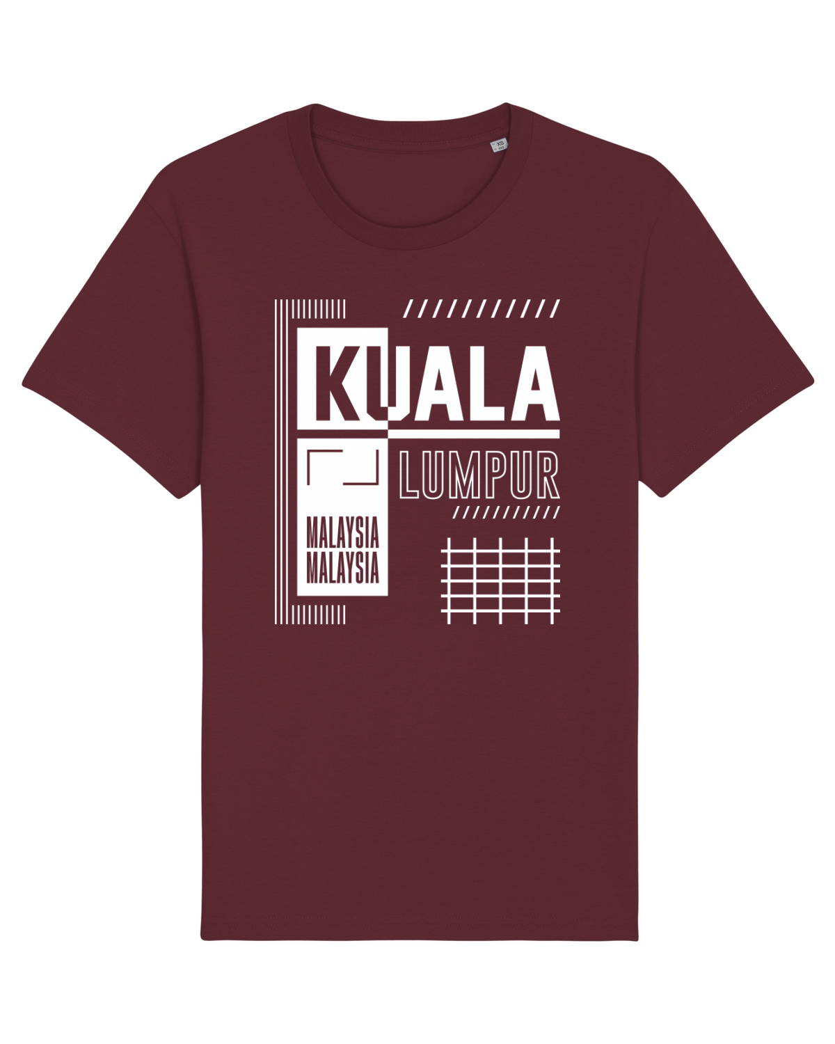 Tricou mânecă scurtă Unisex Rocker Burgundy