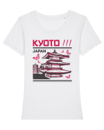 Kyoto Tricou mânecă scurtă guler larg fitted Damă Expresser