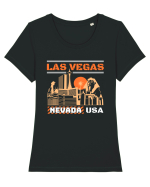 Las Vegas Tricou mânecă scurtă guler larg fitted Damă Expresser