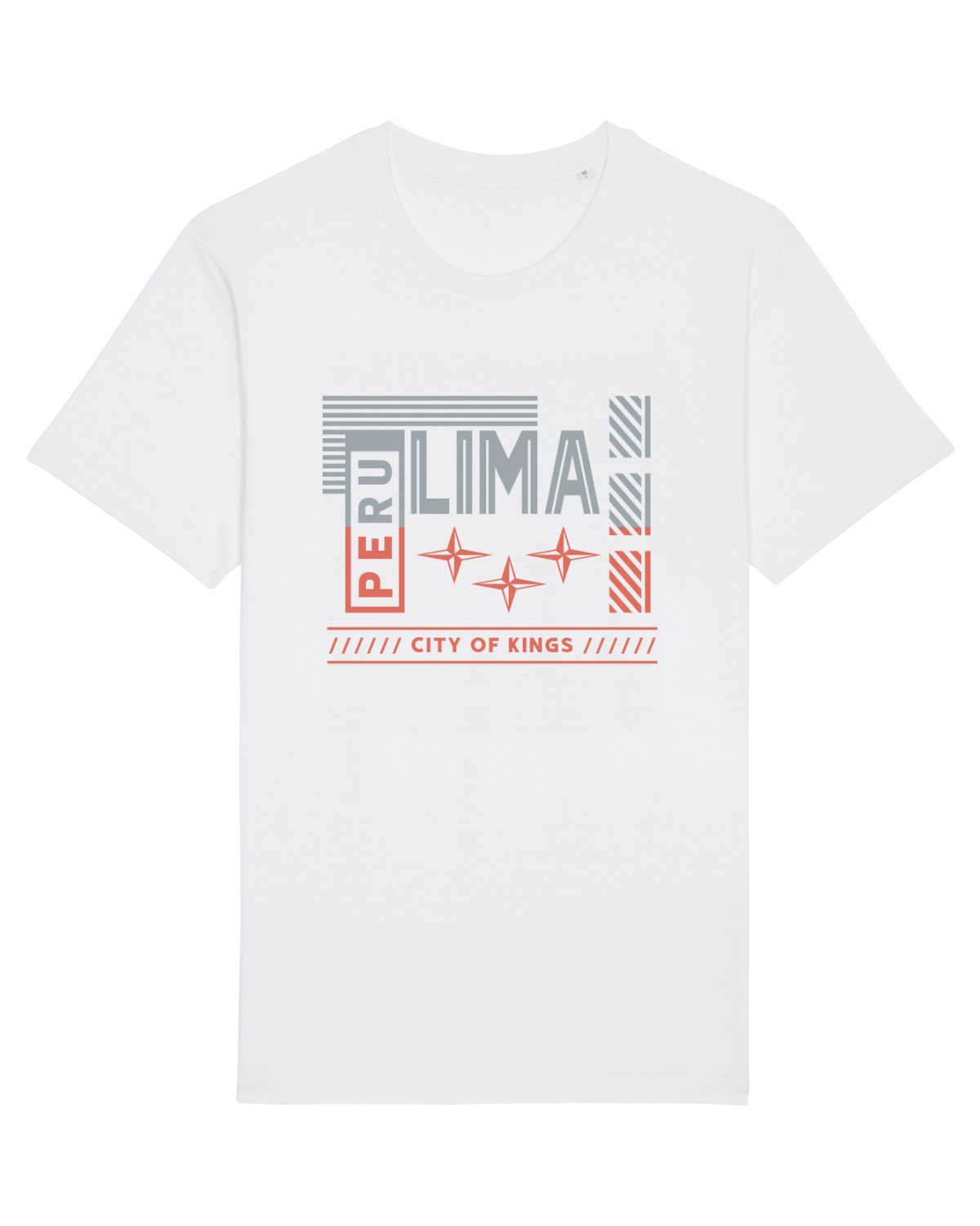 Tricou mânecă scurtă Unisex Rocker White