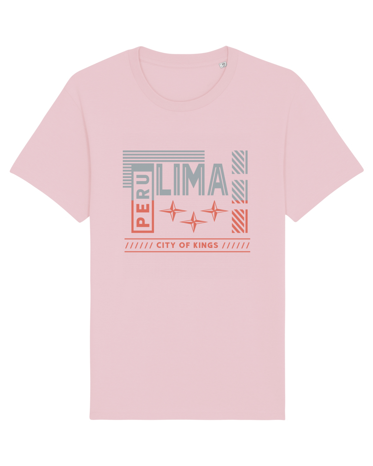 Tricou mânecă scurtă Unisex Rocker Cotton Pink