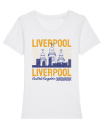 Liverpool Tricou mânecă scurtă guler larg fitted Damă Expresser
