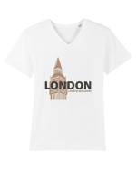 London UK Tricou mânecă scurtă guler V Bărbat Presenter