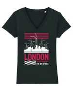 London Tricou mânecă scurtă guler V Damă Evoker