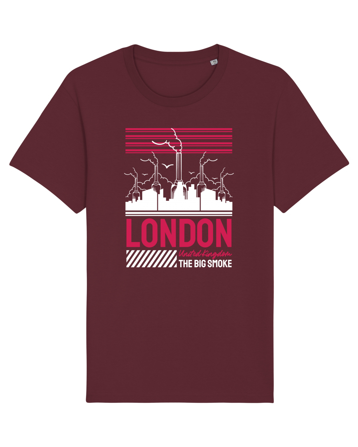 Tricou mânecă scurtă Unisex Rocker Burgundy