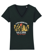 Los Angeles Tricou mânecă scurtă guler V Damă Evoker