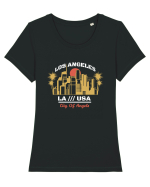 Los Angeles Tricou mânecă scurtă guler larg fitted Damă Expresser