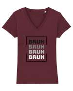 BRUH Tricou mânecă scurtă guler V Damă Evoker