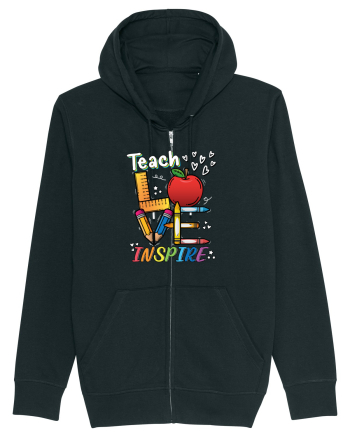Teach Love Inspire Back to School Invata Iubeste Inspira Black