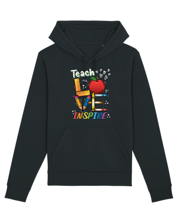 Teach Love Inspire Back to School Invata Iubeste Inspira Black