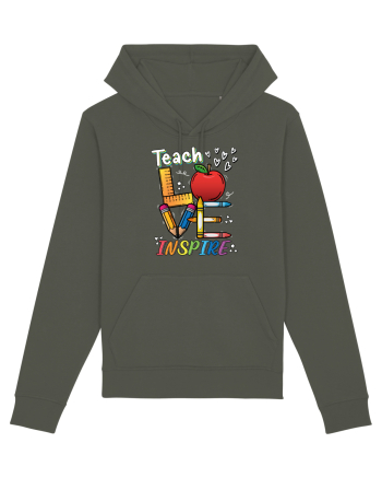 Teach Love Inspire Back to School Invata Iubeste Inspira Khaki