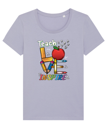 Teach Love Inspire Back to School Invata Iubeste Inspira Lavender