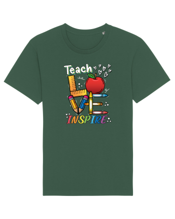 Teach Love Inspire Back to School Invata Iubeste Inspira Bottle Green