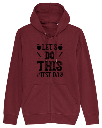 Let's do This Test Day black Burgundy