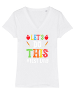 Let's do This Test Day color Tricou mânecă scurtă guler V Damă Evoker