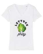Lettuce Pray - black Tricou mânecă scurtă guler V Damă Evoker