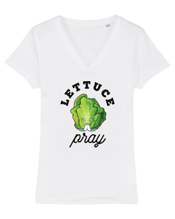 Lettuce Pray - black White