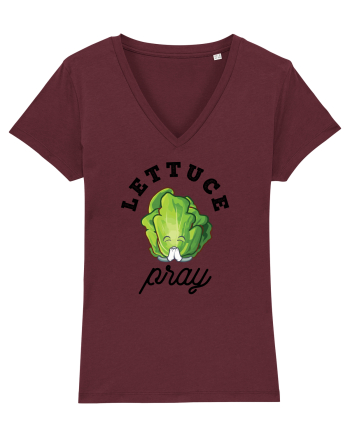 Lettuce Pray - black Burgundy