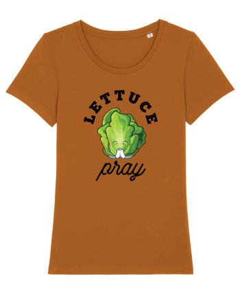 Lettuce Pray - black Roasted Orange
