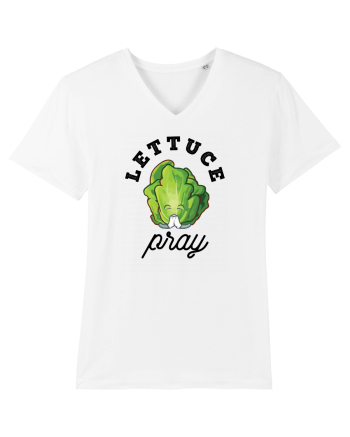 Lettuce Pray - black White