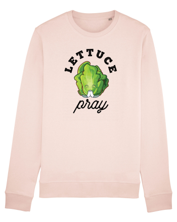 Lettuce Pray - black Candy Pink