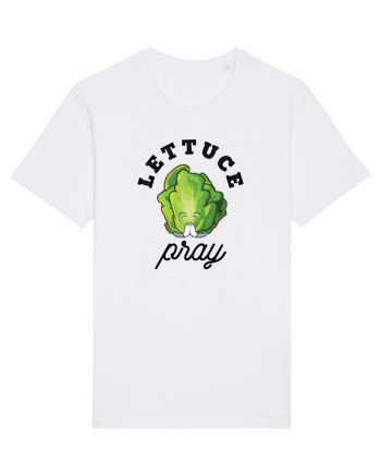 Lettuce Pray - black White
