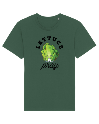 Lettuce Pray - black Bottle Green