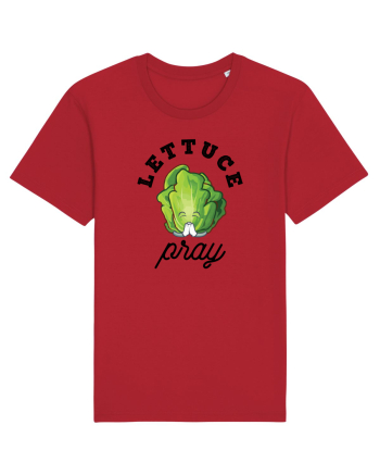 Lettuce Pray - black Red