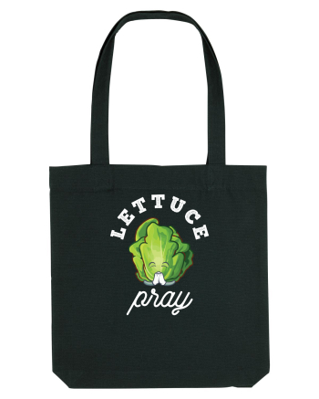 Lettuce Pray - white Black